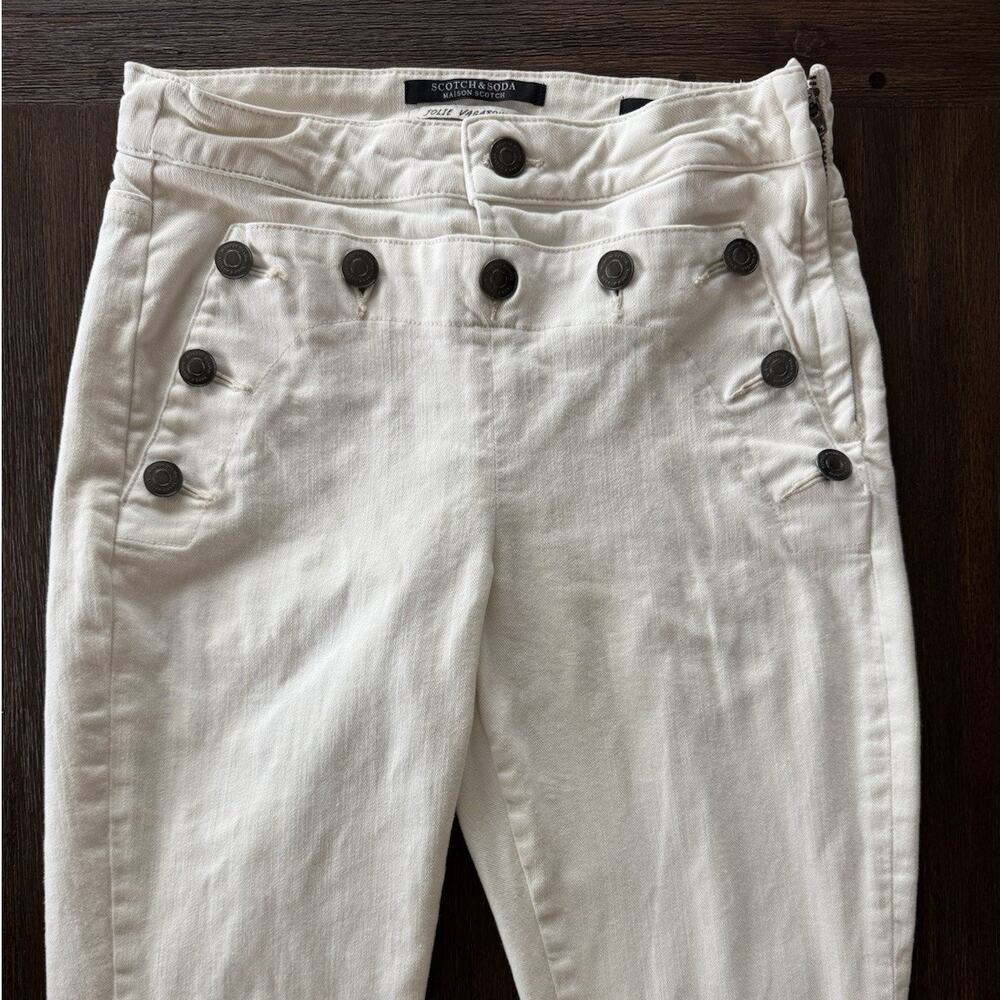 Scotch & Soda Sailor Jeans Women’s 27 Cream Mid Rise Pants
